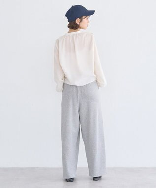 earth music&ecology フリルリボンブラウス Off White