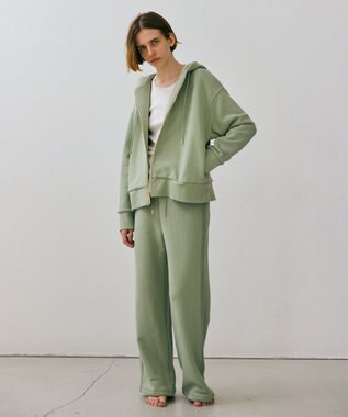 BEIGE， 【BEIGE,ecru/WEB限定・洗える】LOOP BACK / コットンワイドストレートパンツ Leaf