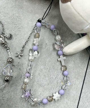 WEGO ビーズストラップキーホルダーC 柄7