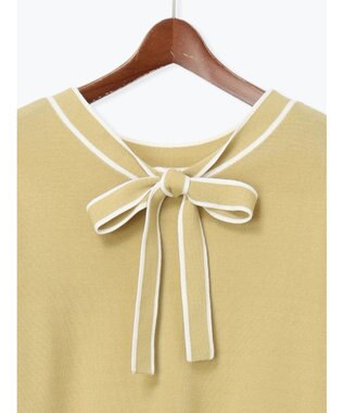 Te chichi 前後2WAYボウタイニットプルオーバー イエロー