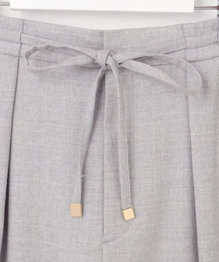 自由区 S ウールサキソニーワイド パンツ ライトグレー系