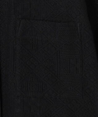 23区 【SLOW/一部店舗限定】モチーフレース 半袖 シャツ ブラック