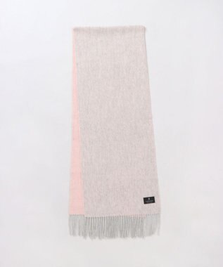 AURORA 【 LANVIN COLLECTION（ランバン コレクション） 】カシミヤ100%無地シングルリバーシブルマフラー(WASH) グレイッシュピンク