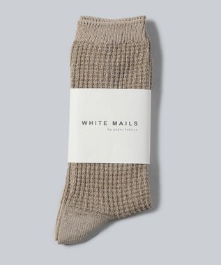 WHITE MAILS PAPER ジャガードソックス ベージュ