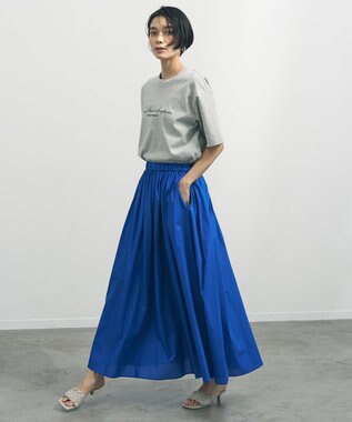 UNFILO コットンローン ボリュームスカート ブルー