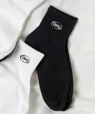 WEGO デザインロゴ刺繍アンクル底パイルソックス 柄4