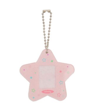 WEGO 【痛バ＆推し活グッズ】カラフルスターIDフォトケースキーホルダー ライトピンク