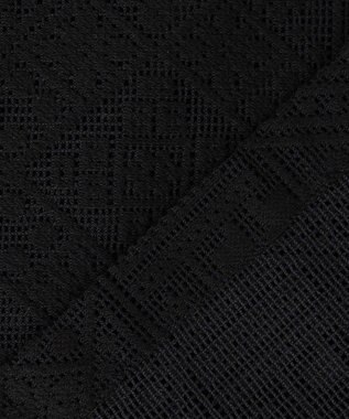 23区 【SLOW/一部店舗限定】モチーフレース 半袖 シャツ ブラック