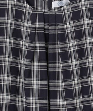 J.PRESS LADIES L シアーストライプ&チェック カットソー ネイビー系3