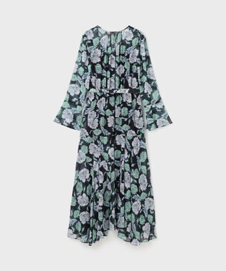 GRACE CONTINENTAL フラワープリントワンピース ブラック