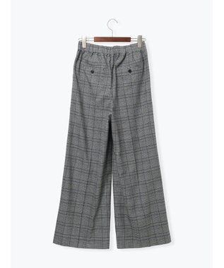 Te chichi グレンチェックスラックス チャコールグレー