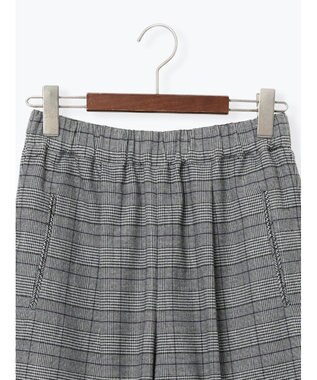 Te chichi グレンチェックスラックス チャコールグレー