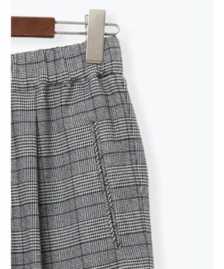 Te chichi グレンチェックスラックス チャコールグレー