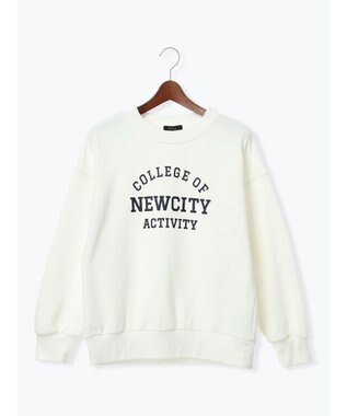 Te chichi 裏毛ロゴプルオーバー オフホワイト