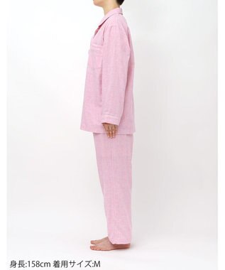 ワコール／睡眠科学 パジャマ 長袖 長ズボン 綿100%(本体) 二重ガーゼ レディース YDX518 睡眠科学／ワコール ピンク