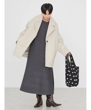 AMERICAN HOLIC シャギーコクーンミディコート Light Beige