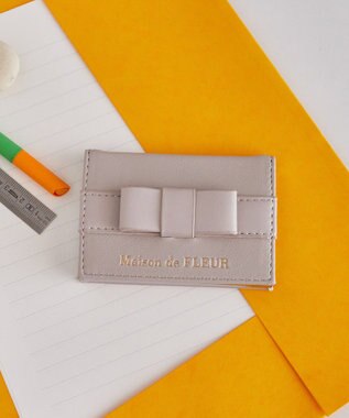 Maison de FLEUR オペラリボンカードケース Pink