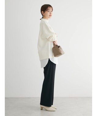 Green Parks 裏起毛ドッキングチュニック Off White