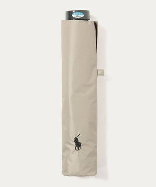 MOONBAT 【遮光率100％/遮熱/UV/大寸/軽量】POLO RALPH LAUREN（ポロ ラルフローレン）晴雨兼用日傘  ポロポニー 無地 折りたたみ傘 大きめ ベージュ