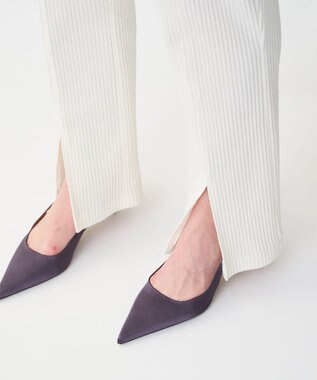 uncrave プリーツリブ スリットパンツ オフ