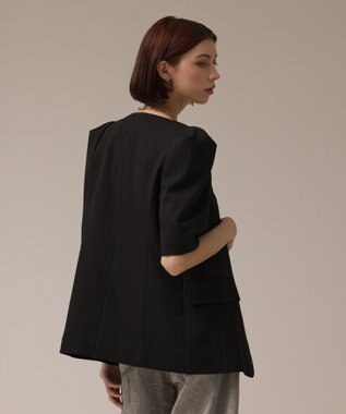 GRACE CONTINENTAL パフスリーブジャケット ブラック