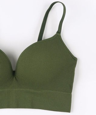 WACOAL ノンワイヤーブラ 【GOCOCi ゴコチ】 ぴったりフィット アンダー部分のズレを軽減 洗濯機洗い可能(ネット使用) ブラトップ レディース ハーフトップ CGG255 /ワコール グリーン