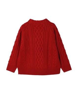 CRAFT STANDARD BOUTIQUE ラグランケーブルニットプルオーバー　 Red