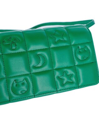 tsumori chisato CARRY ネコキルティング 財布ショルダー ミニバッグ ショルダーバッグ グリーン