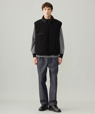 UNFILO MENS 【新色追加】FINE MOVE デニム タックパンツ [24年商品] ネイビー