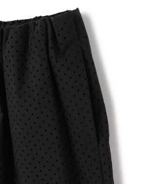BEIGE， 【洗える】PICCOLO / パンチングドットイージーワイドパンツ Black