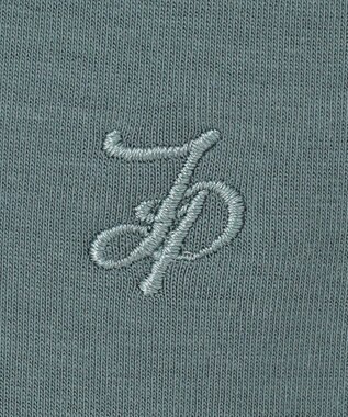 J.PRESS LADIES L ダンボール ジップアップ パーカー グレイッシュグリーン系