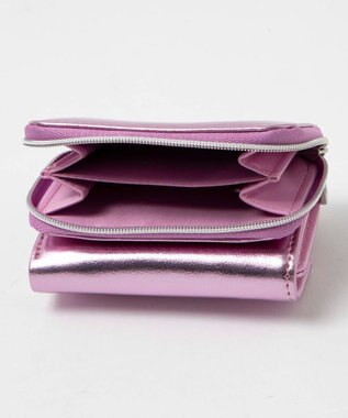 WEGO メタリックプレートウォレット ピンク