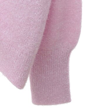 Green Parks Ｍｉｆｆｙ／ワンポイントシャギーニットカーディガン Lavender