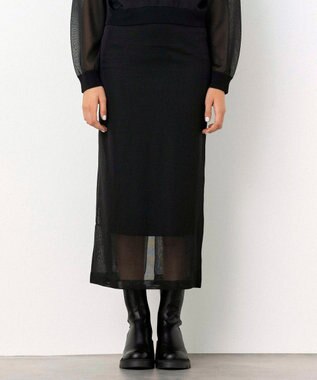 【Nave・洗える】シアーニット スカート