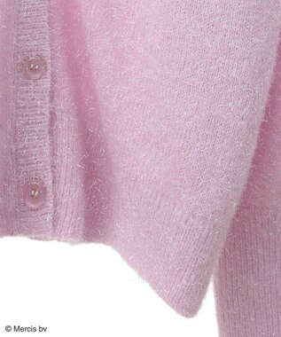 Green Parks Ｍｉｆｆｙ／ワンポイントシャギーニットカーディガン Lavender