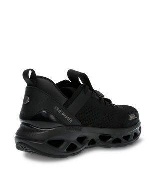STEVE MADDEN SURGE 1 デザインソールニットスニ―カー ブラックブラック