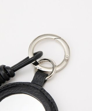 russet 【2025AW新作】ミラー付きレザーチャーム(Z-217) Black