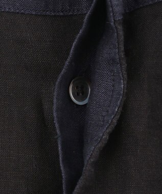 JOSEPH HOMME FRENCH LINEN OX SHORT SLEEVE SHIRT ネイビー系