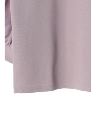 Green Parks 袖異素材使いリップルプルオーバー Purple