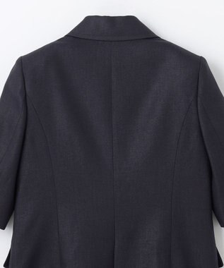 GRACE CONTINENTAL リネンタッチハーフスリーブジャケット ネイビー