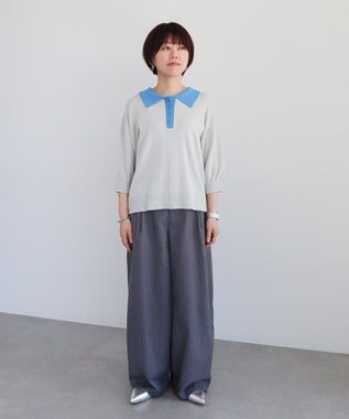 CRAFT STANDARD BOUTIQUE ポロニットプルオーバー Light Gray