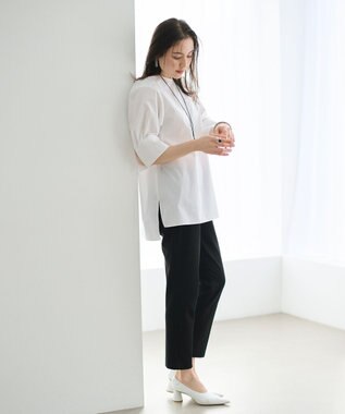 #Newans 【ANSWER for アクセサリーLOVER】ビッグカフスクルーネックブラウス ホワイト系