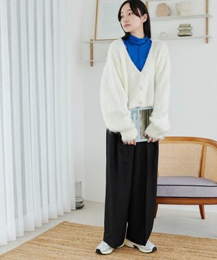 WEGO ソフトタッチカラーリブロンT ブルー