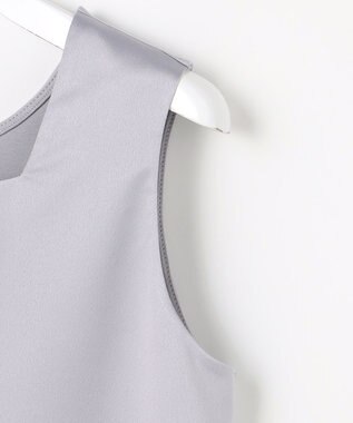 ANY SIS 【2WAY】サテン タンクトップ ライトグレー