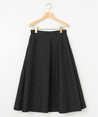 組曲 ジオメトリックフラワージャガード フレアスカート ブラック系