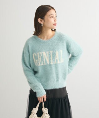 Green Parks シャギーロゴニットプルオーバー Mint