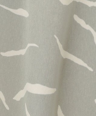 ICB 【洗える】 パウダーサテンプリント スカート アッシュグレー系