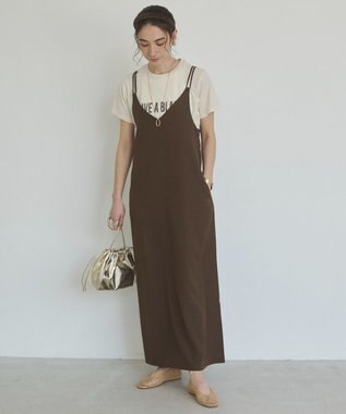 WEGO 【ANGIE VINTAGE】キャミワンピース ブラウン