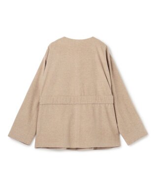 BEIGE， LABBOCK / ウール混2WAYショートコート Taupe