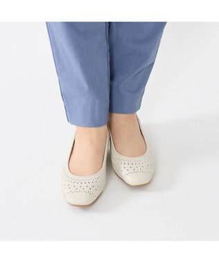 Riz raffinee <Riz raffinee>カットワークフラットパンプス アイボリー